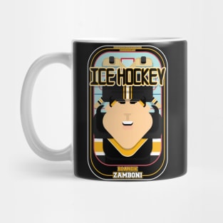 Ice Hockey Black and Yellow - Boardie Zamboni - Amy version Mug